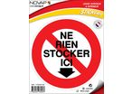 Panneau Interdit de stocker ici - Vinyle adhésif Ø180mm - 4035697