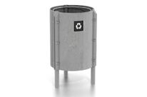 Corbeille de ville en plastique recyclé - Releu 90