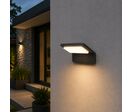 Applique Murale LED Extérieure Incurvée 9W Graphite Grise IP65 - Blanc Neutre 4000K - 5500K