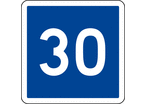 Panneau indication vitesse conseillée C4a