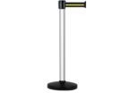 Poteau Alu Anodisé à sangle Noir/Jaune 4m x 50mm sur socle portable - 2052429