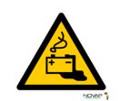 Panneau Danger charge de la batterie en cours - Novap