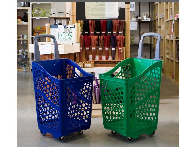 Panier d’achats à roulettes - 65 litres