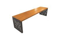 Banquette en acier et bois exotique | Venise