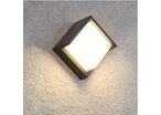 Applique Murale LED 15W Noire Carrée IP65 avec cache - Blanc Froid 6000K - 8000K