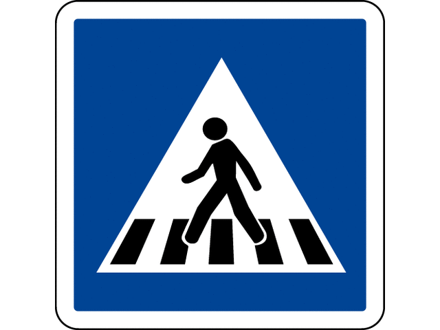 Panneau indication passage piétons C20a