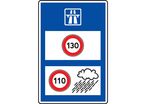 Panneau indication vitesse sur autouroute C25b ex. 1