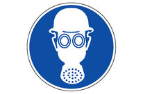 Panneau Masque de protection et casque obligatoire - Rigide Ø80mm - 4021249