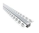 Profilé Aluminium encastrable 1m pour Ruban LED Couvercle Blanc Opaque - Pack de 5