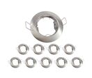 Pack de  10 - Support Spot Encastrable GU10 Rond en Acier - Blanc