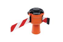 Skipper Retractable Barrier With Red/white Chevron Tape