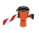 Skipper Retractable Barrier With Red/white Chevron Tape