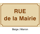 Plaque de rue 500 x 300 aluminium listel simple