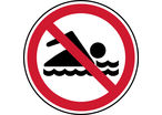 Panneau baignade interdite