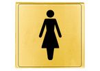 Plaquette Toilettes femmes - Plexiglas or 90x90mm - 4500249