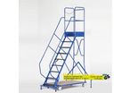 Escabeaux industriels roulants de 5 à 9 marches  | SBESRB09D1W