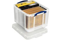 Really Useful Products - Bac de rangement plastique 19L transparent avec couvercle - Empilable et robuste 50kg - Idéal entrepôt