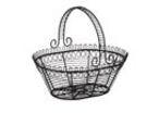 PANIER METAL NOIR OVALE L33