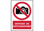 Panneau vertical défense de photographier