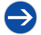 Panneau Sens obligatoire - Rigide Ø450mm - 4080154