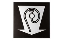 Plaque de porte Lance incendie - Europe design 200x200mm - 4280257