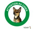 Panneau Attention au chien Chihuahua - Rigide Ø180mm - 4041568