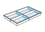 Plateau de compartimentage 4 cases pour tiroir TP6