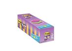 Post-It Super Sticky néon 24 blocs dont 3 gratuits. 76 x 76 mm.