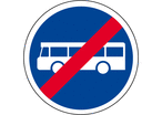 Panneau fin obligation voie bus B45a