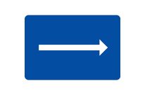 Panneau fluvial direction sens de la flèche D3