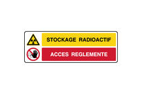 Panneau 2 symboles danger stockage radioactif