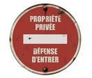 Panneau vintage Propriété privée défense d'entrer - Rigide Ø300mm - 4019192