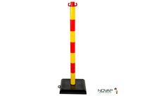 Poteau PVC Jaune/Rouge sur socle lesté 3kg - 2001397
