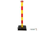 Poteau PVC Jaune/Rouge sur socle lesté 3kg - 2001397