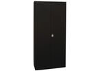 Manutan Expert - Armoire Métal Haute 195x92x42cm Noir - 4 Tablettes 60kg - Verrouillable - Livrée Montée