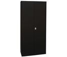 Manutan Expert - Armoire Métal Haute 195x92x42cm Noir - 4 Tablettes 60kg - Verrouillable - Livrée Montée