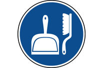 Panneau d&amp;#039;obligation de nettoyer son poste de travail