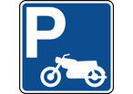 Panneau indication de parking réservé aux motos