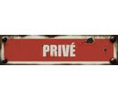 Plaquette vintage Privé - Rigide 170x45mm - 4019383