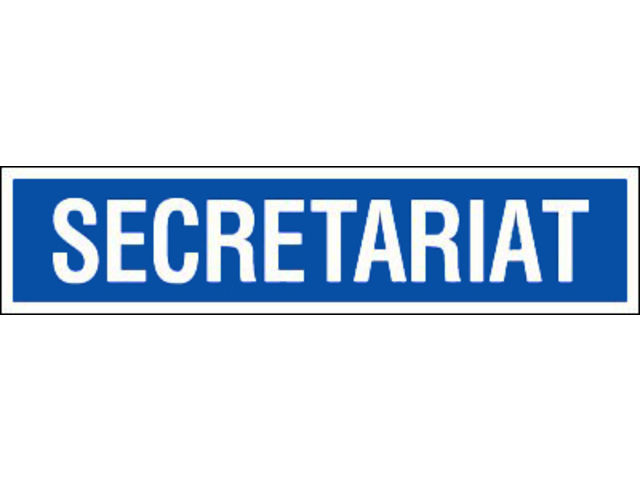 Panneau Secrétariat - Rigide 330x75mm - 4120805