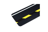 Dalle antidérapante à ligne noir et jaune réfléchissante et luminescente