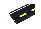 Dalle antidérapante à ligne noir et jaune réfléchissante et luminescente