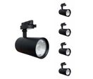 Spot LED sur Rail 30W 80° Compact Monophasé - Blanc Froid 6000K - 8000K / Noir
