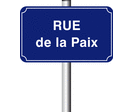 Panneau de rue alu 450 x 250 mm listel simple