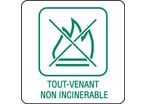 Panneau déchetterie tout-venant non incinérable