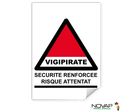 Panneau Vigipirate - Sécurité renforcée Risque Attentat - Adhésif A5 - 4610238