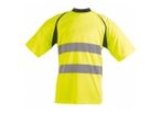 T-shirt jaune haute-visibilité. 100% polyester bird-eye. 150 gm2. SUZE