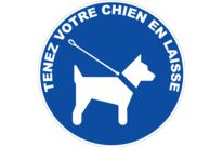 Panneau obligation de tenir son chien en laisse - Rigide Ø450mm - 4081045