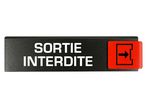 Plaquette de porte Sortie interdite - Europe design 175x45mm - 4260716