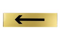 Plaquette Flèche (droite ou gauche) - Plexiglas or 170x45mm - 4490656